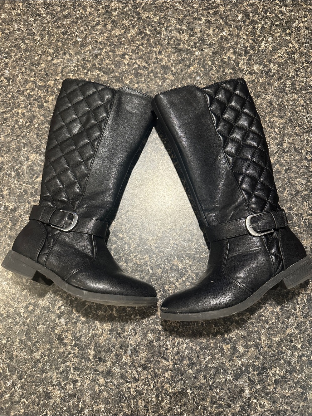 Kohl's Black Quilted Over-the-Knee Riding Boots